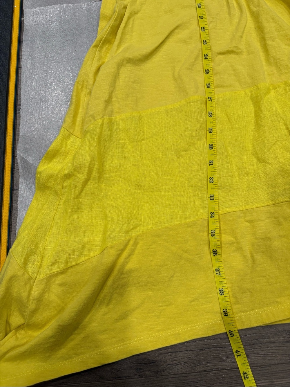 Soft Surroundings Yellow Tee Loria Mid Dress - Picture 7 of 7